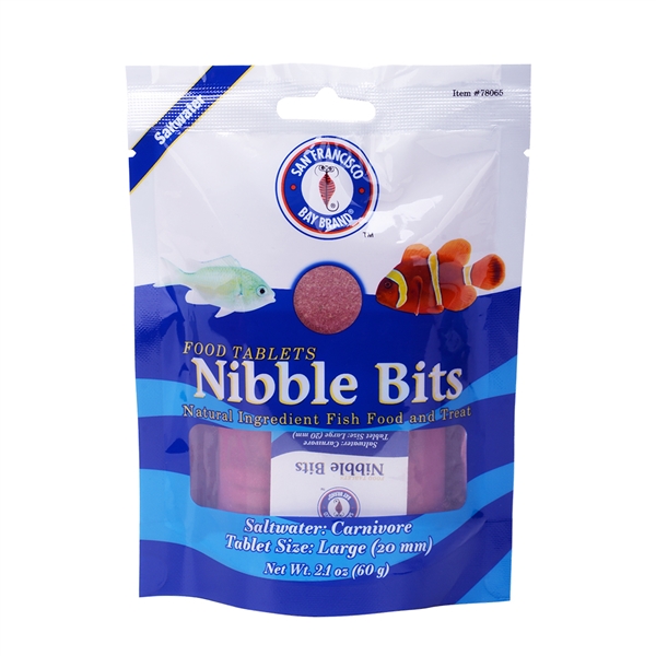 Bay Brand Nibble Bits - Saltwater Carnivore Large Tablets (20mm) 2.1oz
