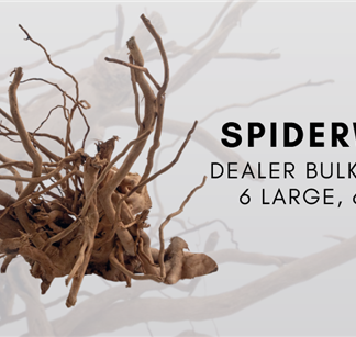 CaribSea Scaper's Select Dealer Bulk Box Spiderwood (6L, 6M, 12+Sm) 13 lbs