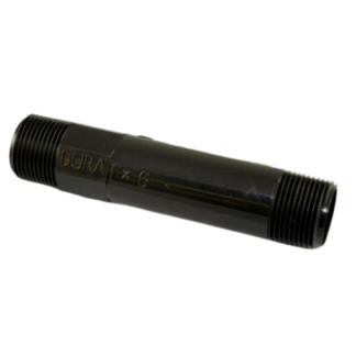 Marlex Nipple 3/4" x 6" - TxT BLACK