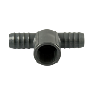 Insert Tee 1"FPT x 1"Hose x 1"Hose - GRAY