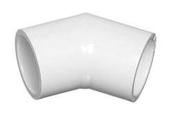 PVC 45 Degree Elbow 1.5" - SxS WHITE