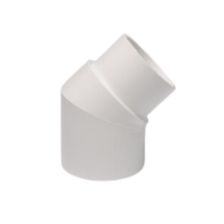 PVC 45 Degree Elbow 1" - SPG x Slip WHITE