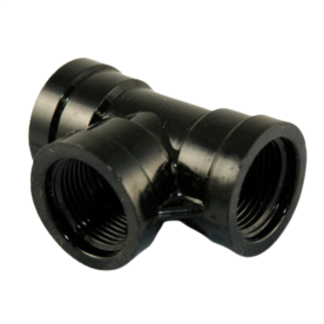 PVC Tee 3/4" - TxTxT BLACK