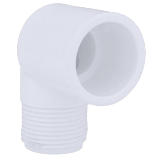 PVC 90 Degree Street Elbow 3/4" - MPTxS WHITE