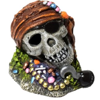 Hikari Resin Ornament - Pirate Skull w/ Treasure