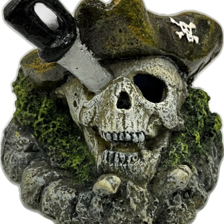 Hikari Resin Ornament - Pirate With Sword Through Skull