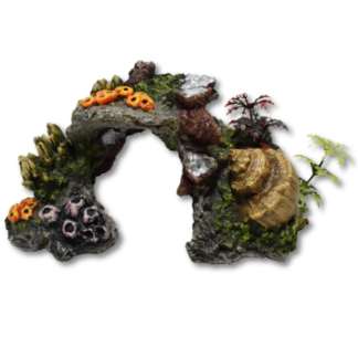 Hikari Resin Ornament - Arch w/ Coral