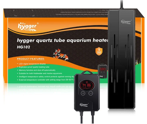 Hygger Quartz Tube Aquarium Heater - HG102-100W