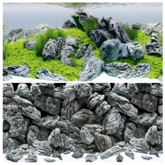 Juwel Poster 4 XL - Grey Rockyscape Background