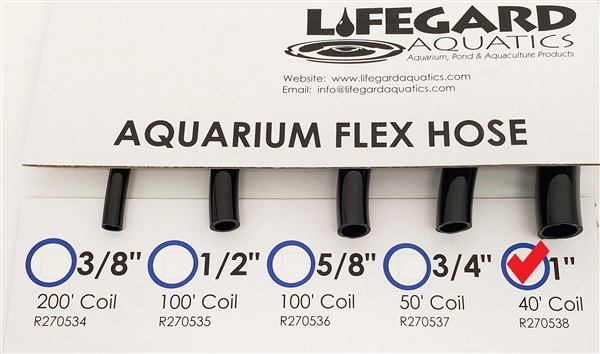 Lifegard 1" ID x 40' PVC Flexible Tubing - Black