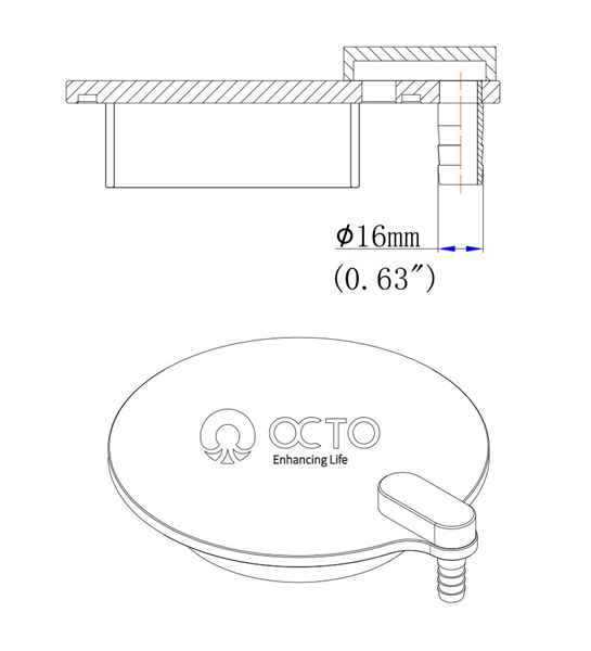 Reef Octopus C2C150 - Skimmer Top Cover Adapter for CO2 Scrubber - Image 2