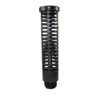 Black Suction Screen 1" x 8" Tall 1" Male Thread