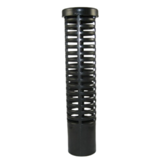 Black Suction Screen 1" x 6" Tall 1" Male Slip