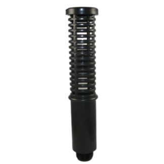 Black Suction Screen w/Gravel Guard 1-1/8" x 8" Tall 3/4" Male Thread