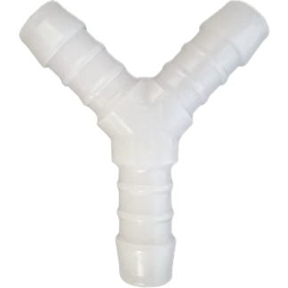 Y-Hose Fitting 1/2" x 1/2" x 1/2" - White