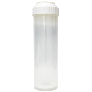 RO 10" Empty Clear Cartridge Refillable (Screw Top) - White