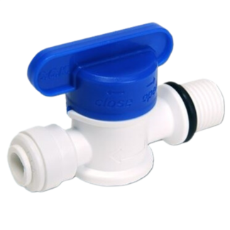 RO Ball Valve Straight 1/4" EZ x 1/4" NPT THREAD w/ O-RING SEAL