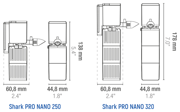 Sicce Shark PRO Nano 320 Internal Filter - Image 2