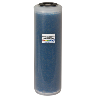 SpectraPure Super DI High Capacity Mixed Bed DI Cartridge Color Indicating, 10"