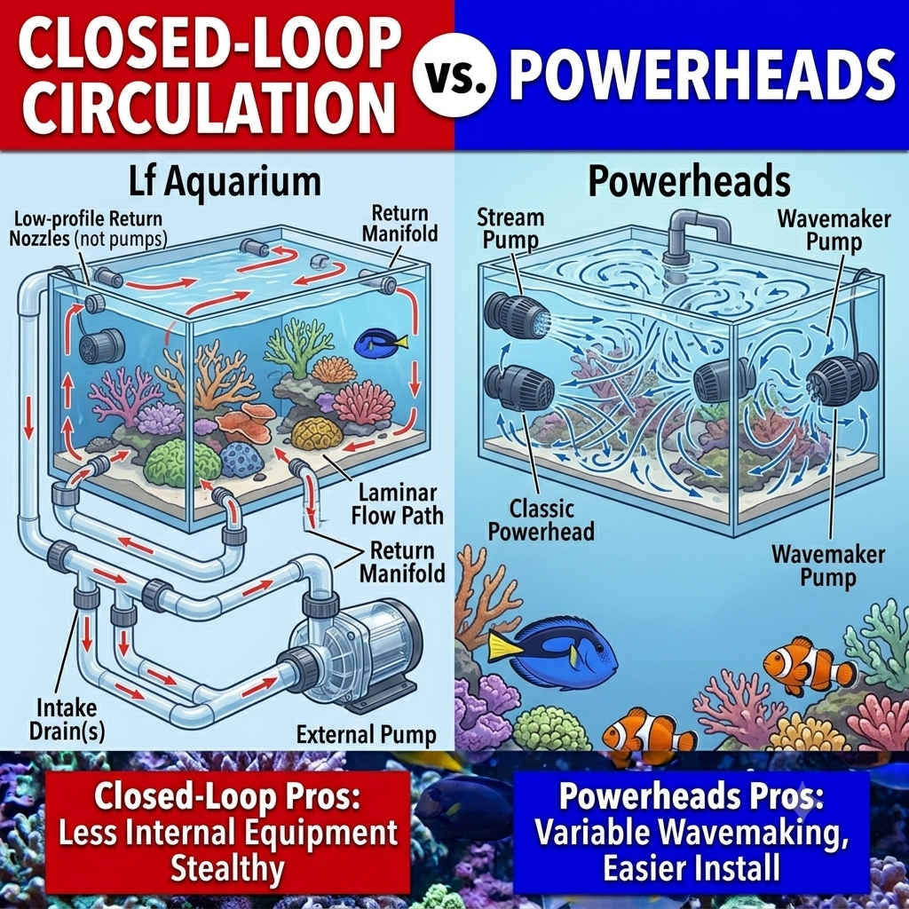 Closed-Loop Circulation vs. Powerheads