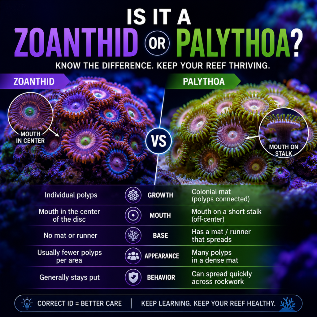 Zoanthids vs. Palythoas: How to Tell Them Apart